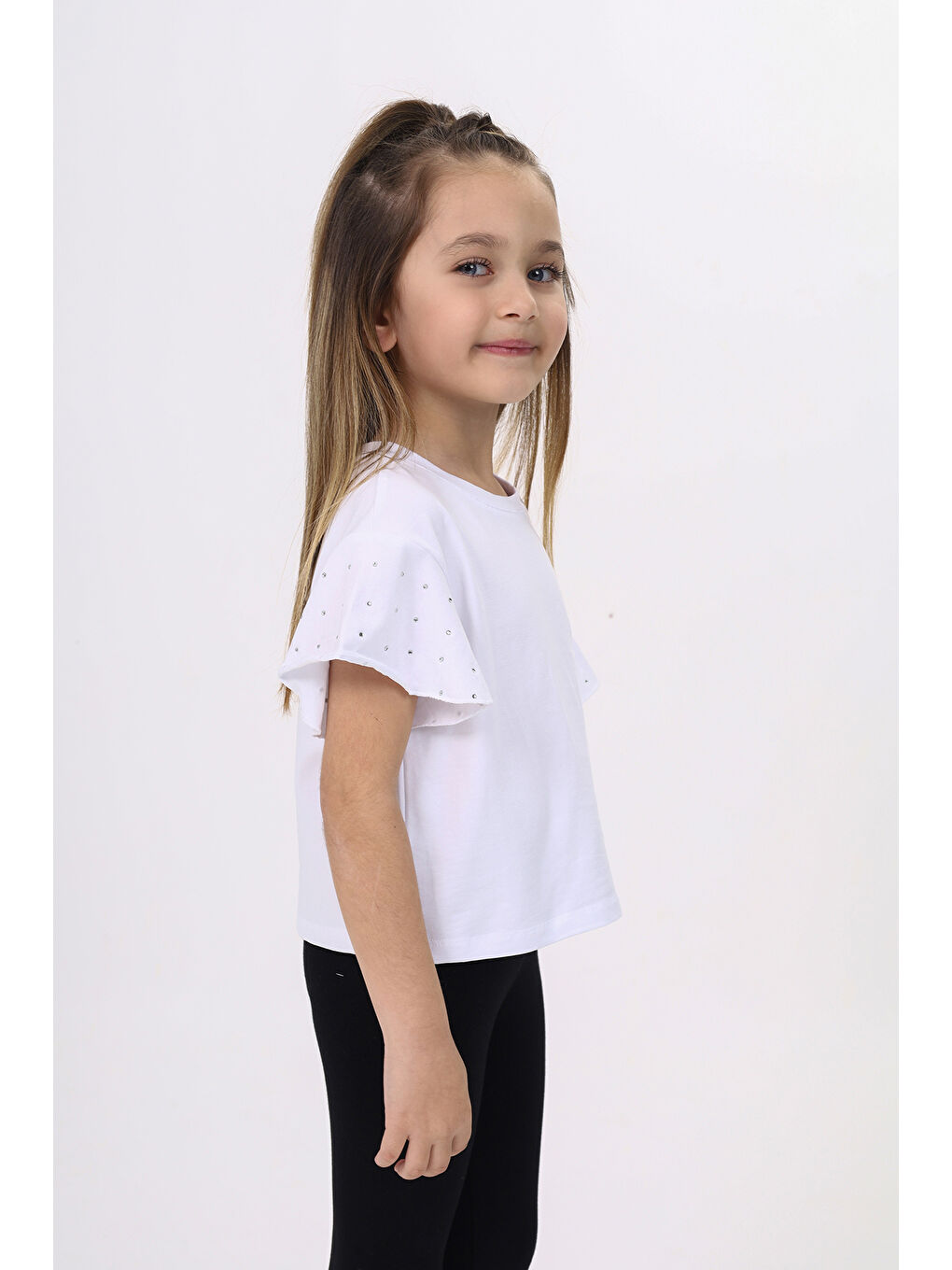 Beyaz Kız Çocuk Tişört-1