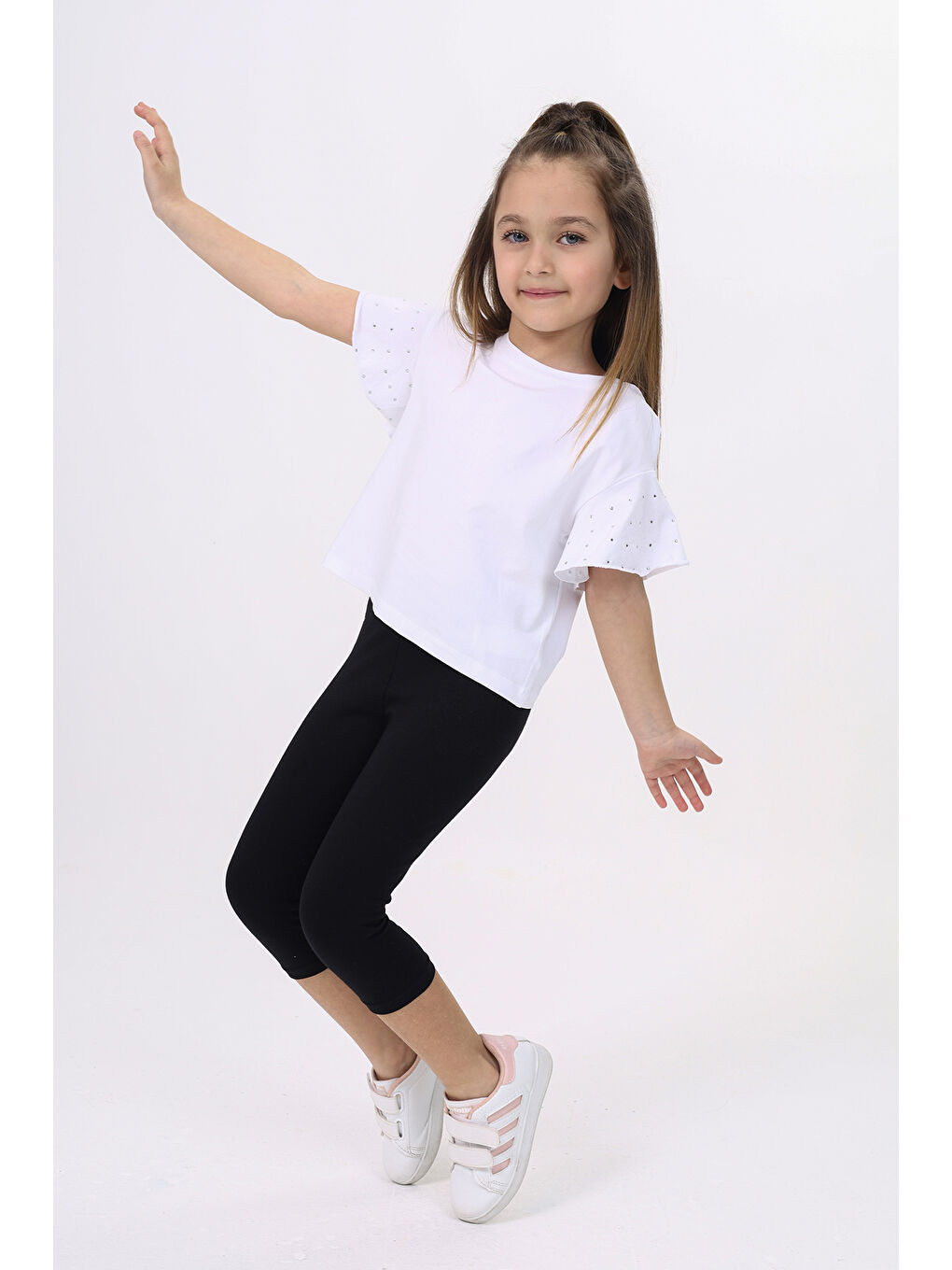 Beyaz Kız Çocuk Tişört-3