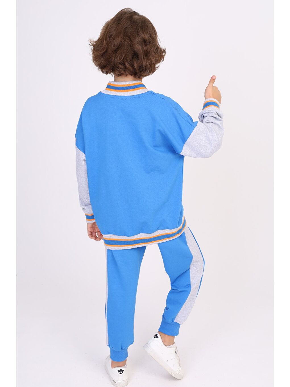 Mavi Erkek Çocuk Baskılı Eşofman Takım-2
