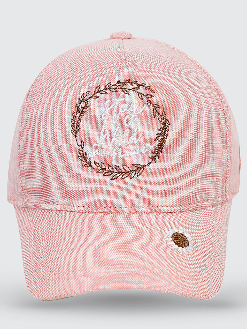 Pembe Kız Çocuk Şapka 4-8 Yaş Somon