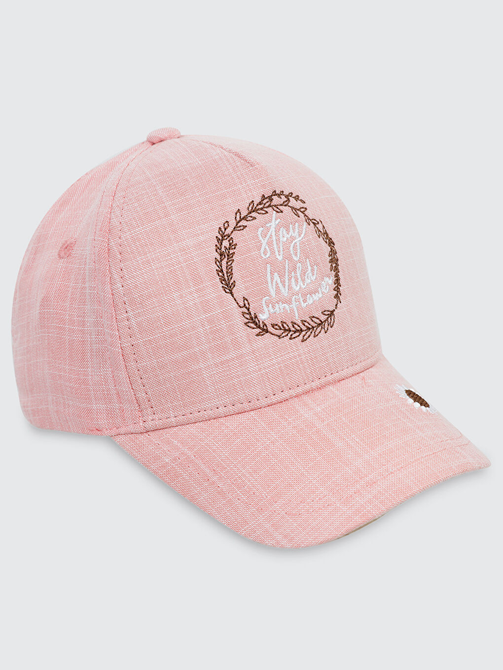 Pembe Kız Çocuk Şapka 4-8 Yaş Somon-1