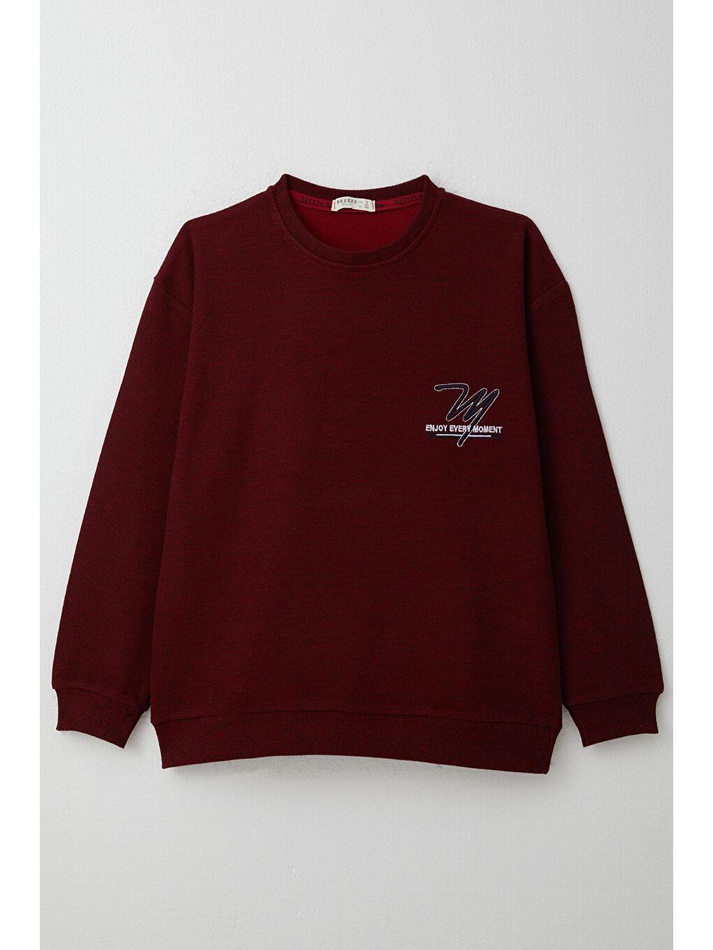 Breeze Erkek Çocuk Sweatshirt Yazı Nakışlı Bordo (9-14 Yaş)