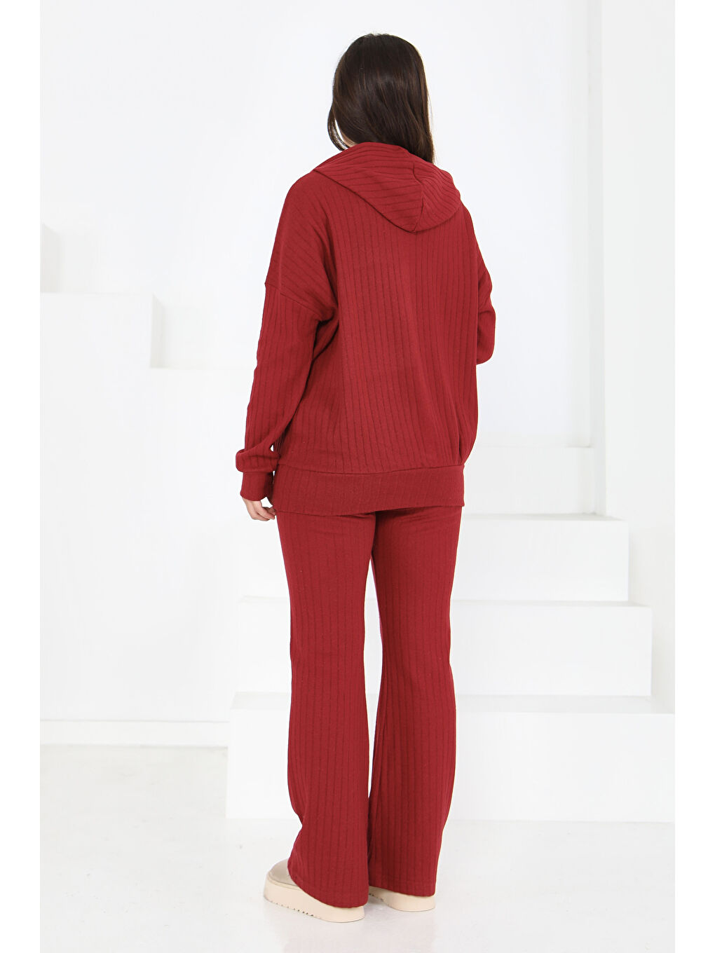 Uzun Kollu Kaşkorse İkili Takım Bordo - 27815-BORDO-3
