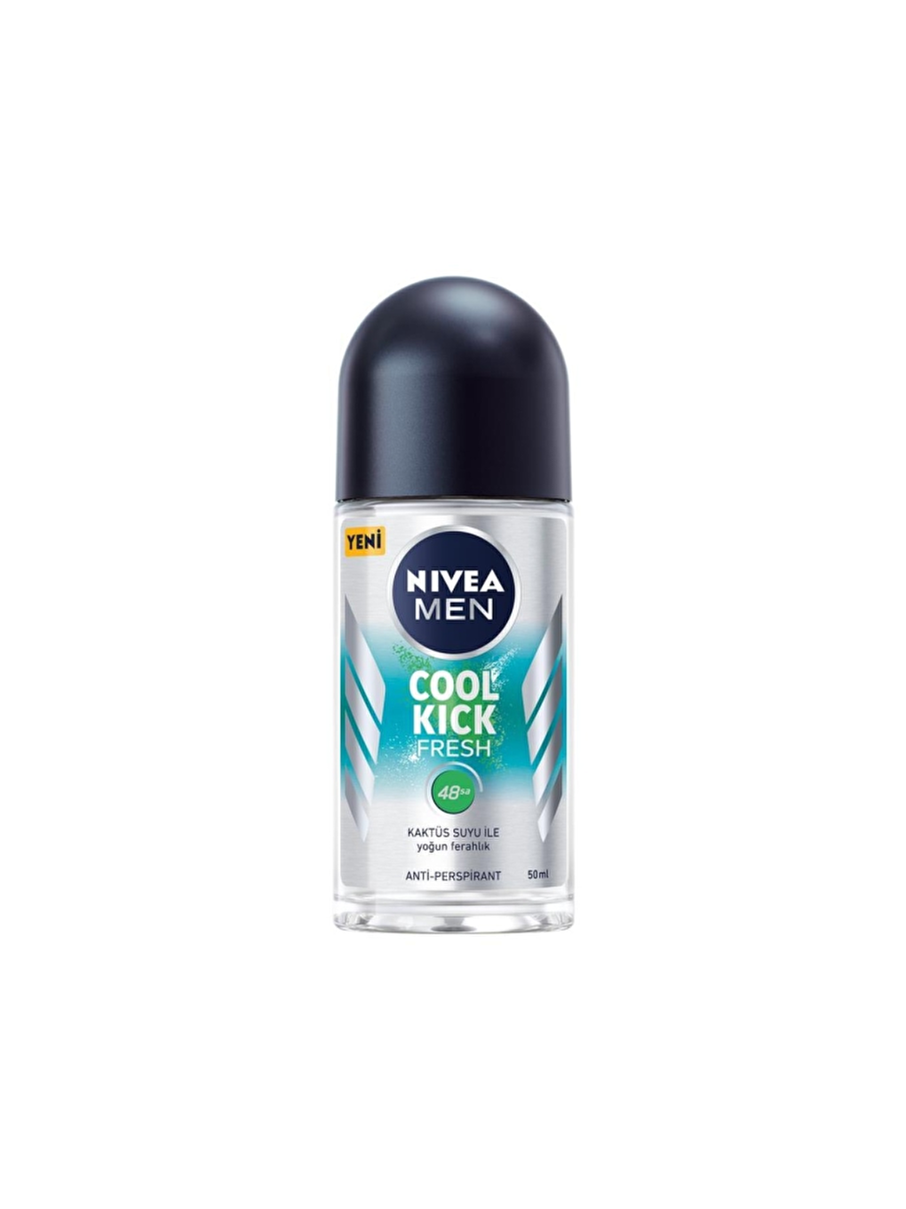 NIVEA Şeffaf Men Erkek Roll On Deodorant Cool Kick Fresh 48 Saat Anti-Perspirant Koruma 50 ml - 1