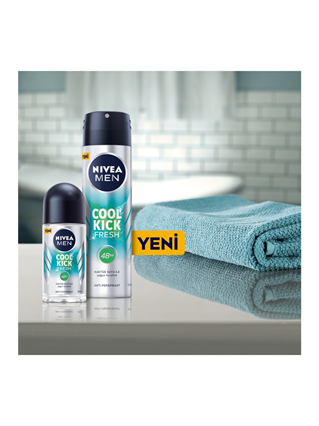 NIVEA Şeffaf Men Erkek Roll On Deodorant Cool Kick Fresh 48 Saat Anti-Perspirant Koruma 50 ml - 4