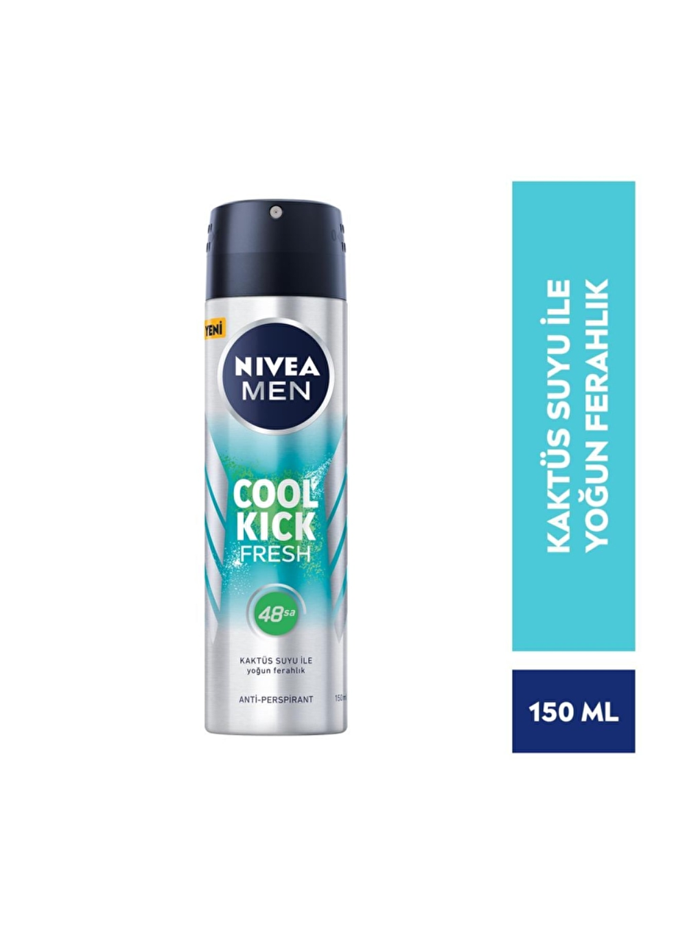 NIVEA Şeffaf Men Erkek Sprey Deodorant Cool Kick Fresh 48 Saat Anti-Perspirant Koruma 150 ml