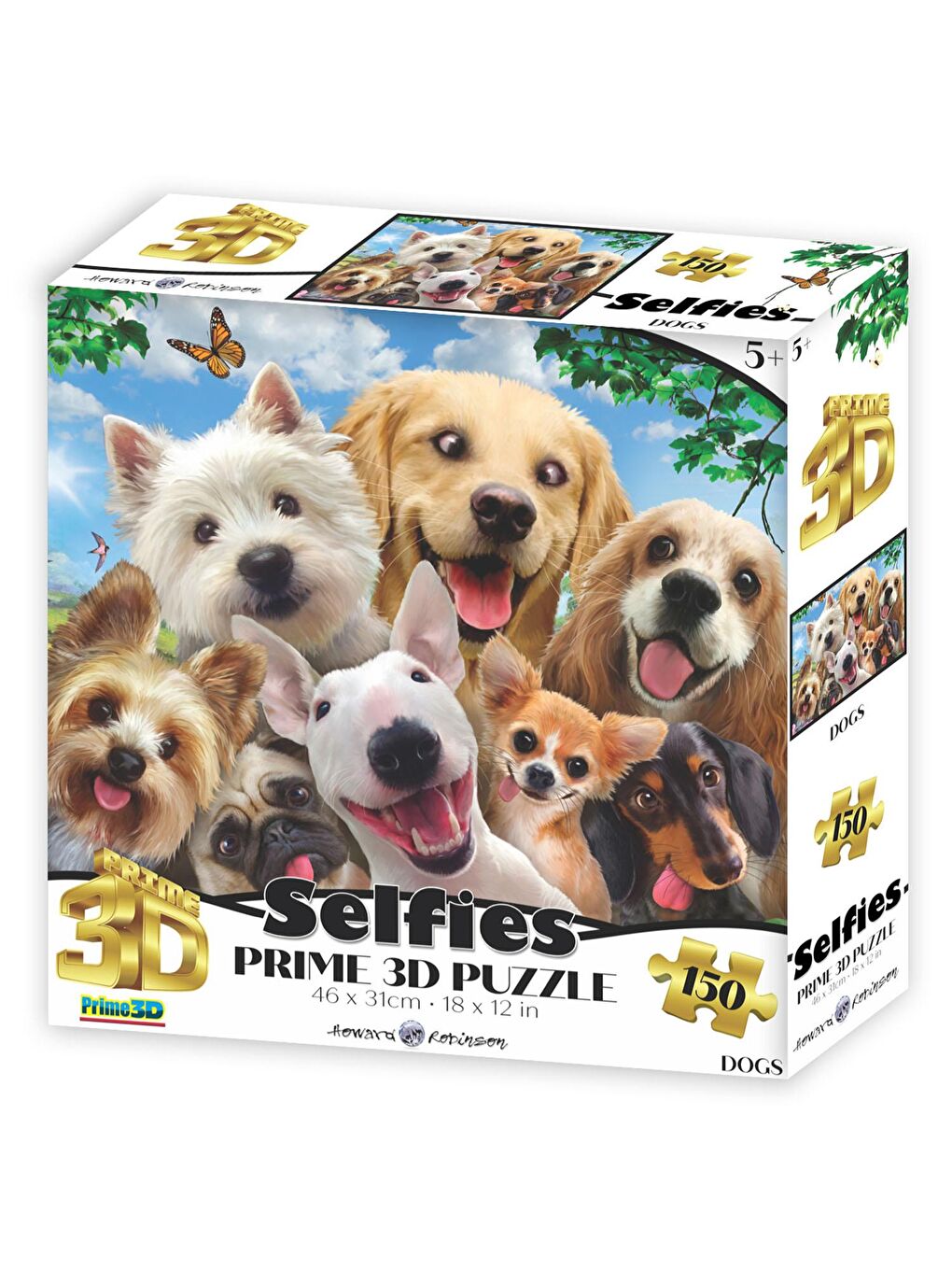 Prime 3D Renksiz Köpek Selfie 150 Parça Puzzle 20896