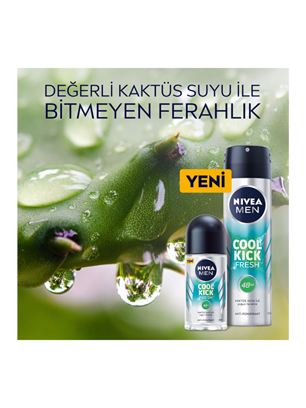 NIVEA Şeffaf Men Erkek Sprey Deodorant Cool Kick Fresh 48 Saat Anti-Perspirant Koruma 150 ml - 3