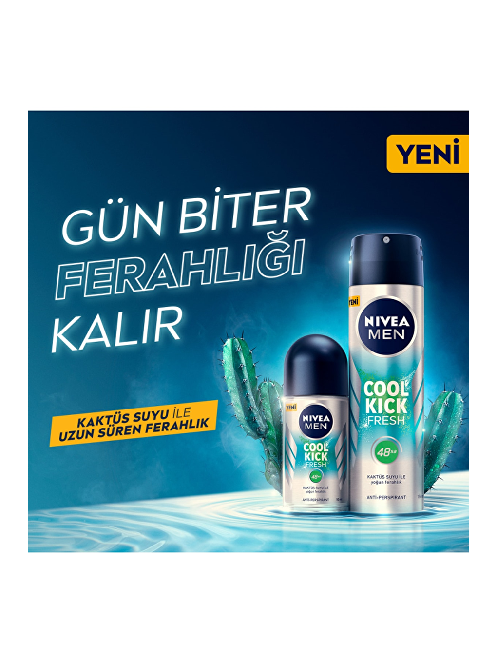 NIVEA Şeffaf Men Erkek Sprey Deodorant Cool Kick Fresh 48 Saat Anti-Perspirant Koruma 150 ml - 4