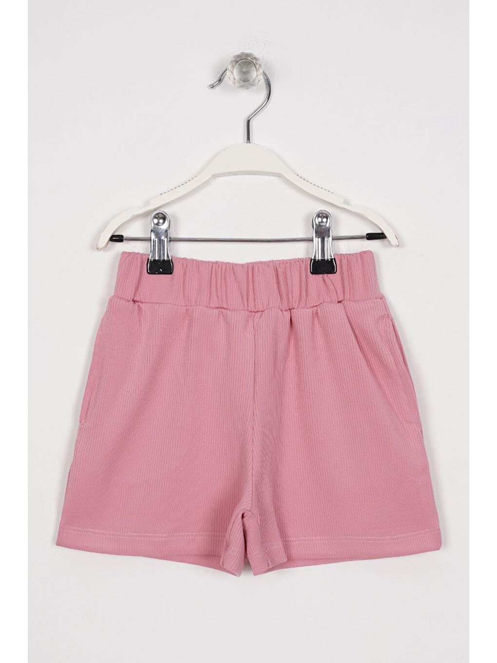 Fitilli Cepli Pembe Renk Kız Çocuk Şort