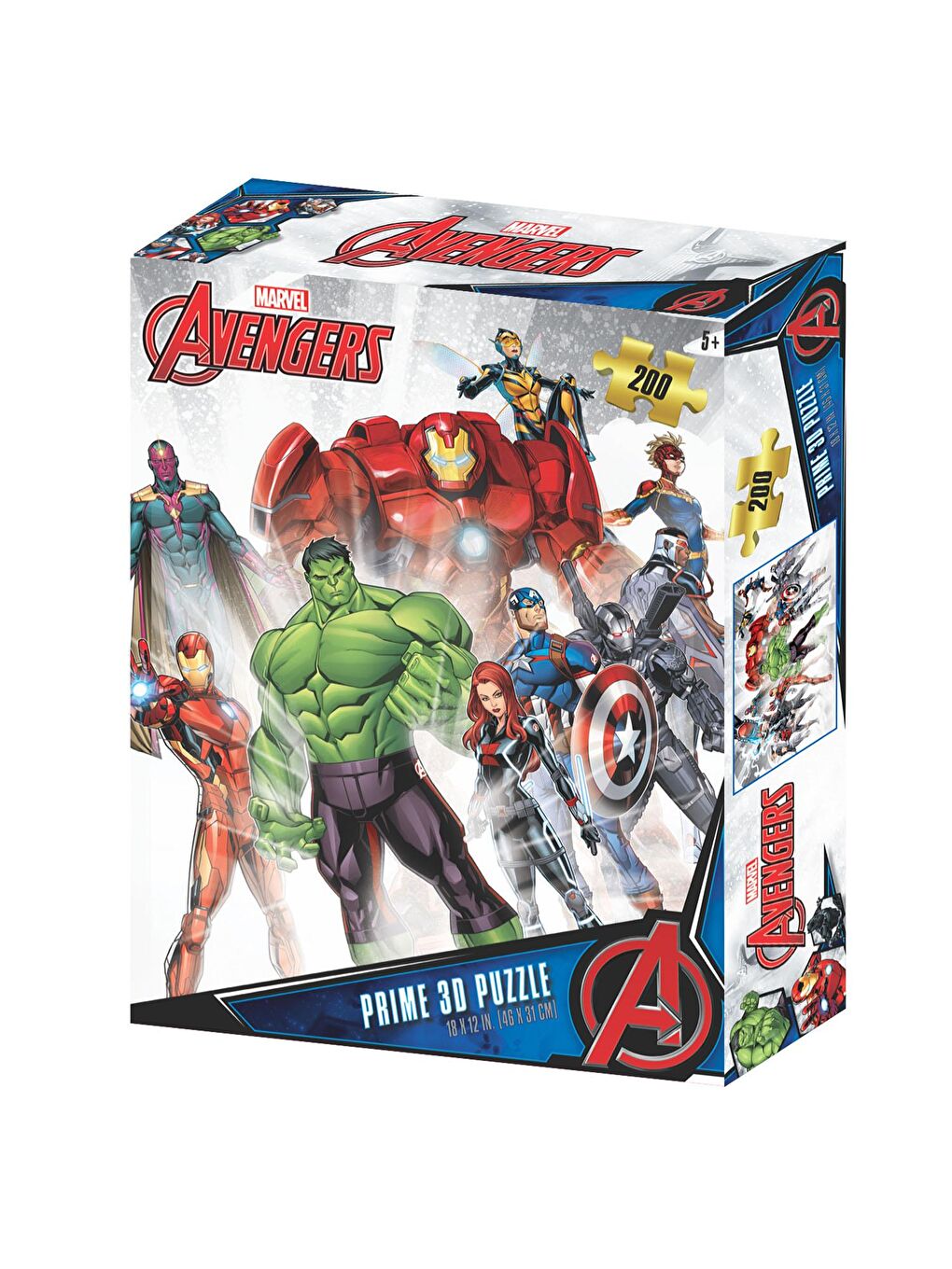 Prime 3D Renksiz Avengers 200 Parça Puzzle 33033