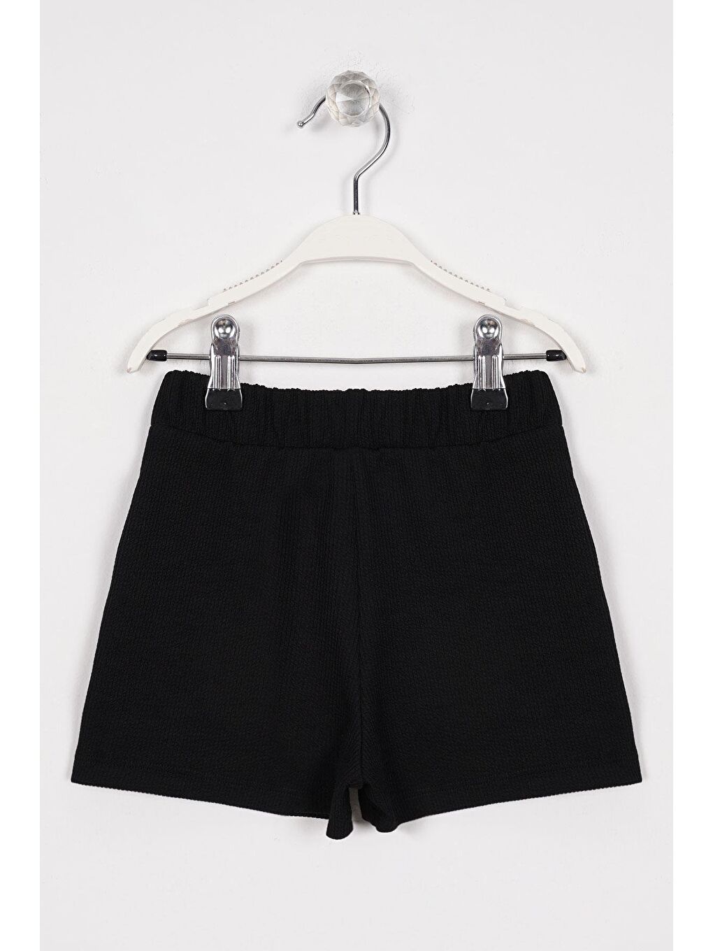 Fitilli Cepli Siyah Renk Kız Çocuk Şort-1