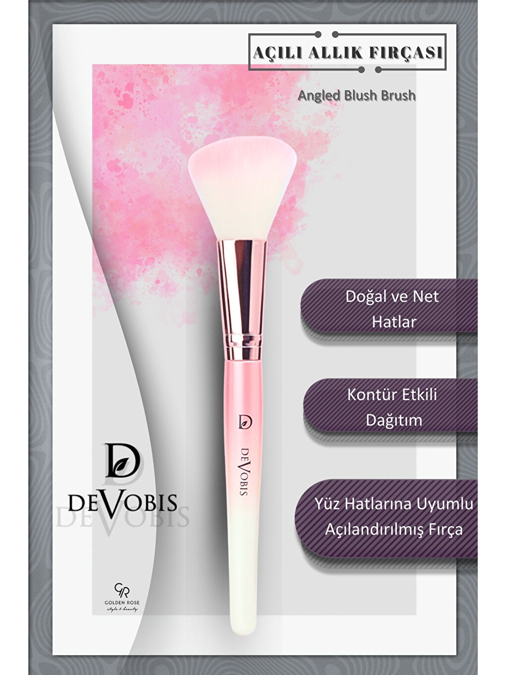Devobis Angled Blush Brush - Açılı Allık Fırçası-3