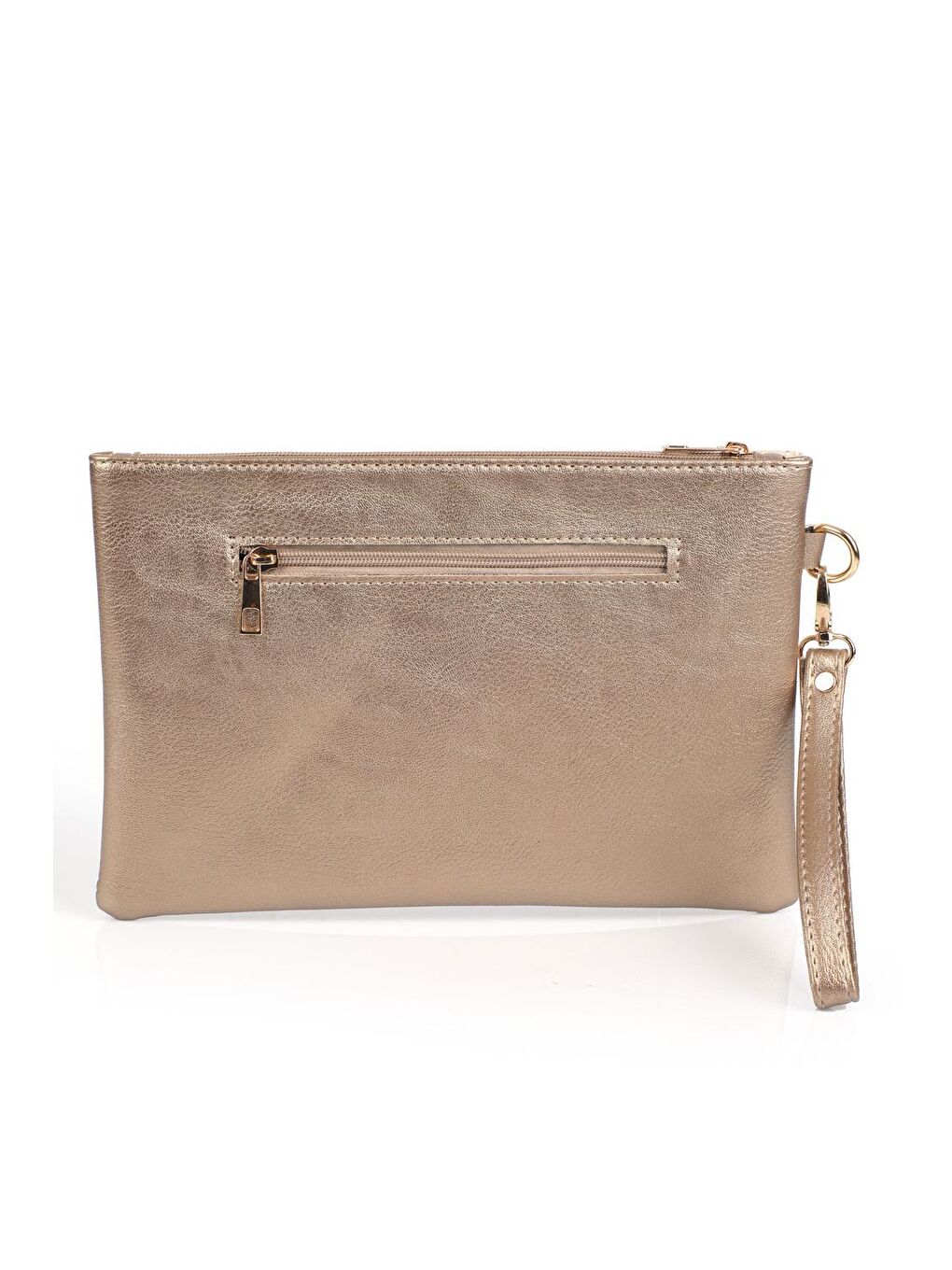 Capone Outfitters Nude Saten Labirent Desenli Paris Kadın Clutch Çanta - 1