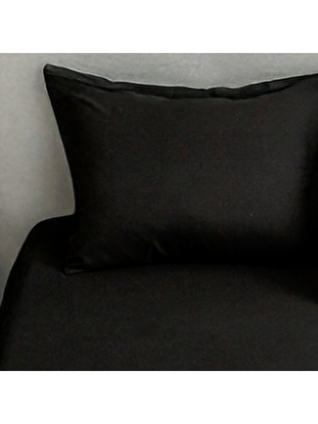 Lastikli Çarşaf + Yastık Kılıfı Tek Kişilik Basic Siyah-1