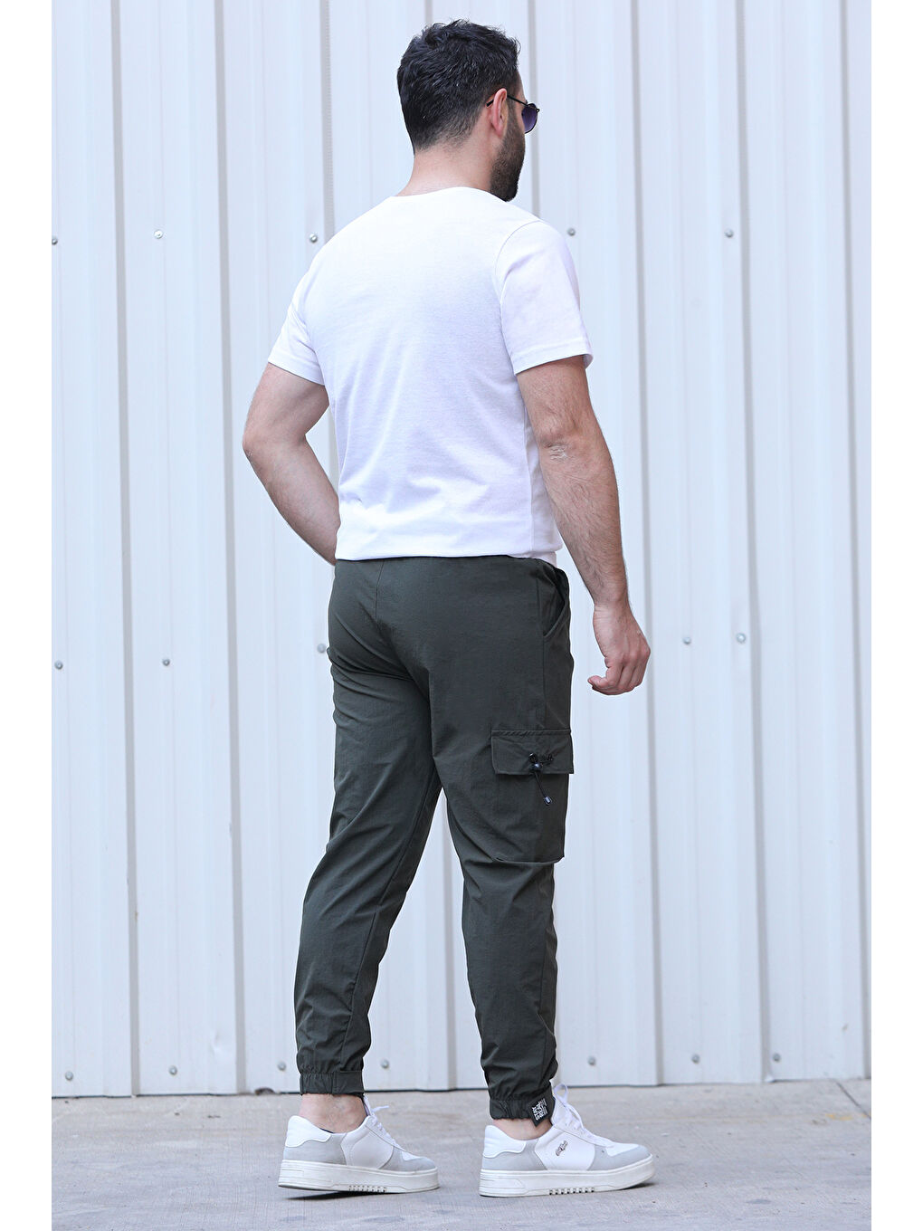 Mishar İtalia Haki Kargo Cepli Paraşüt Slim Fit Jogger Pantolon - 1