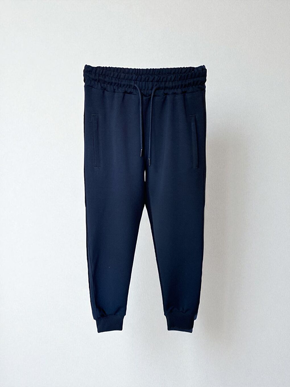 Lacivert Erkek Çocuk Pamuklu Fermuarlı Cepli Manşetli Yüksek Kalite Eşofman Altı