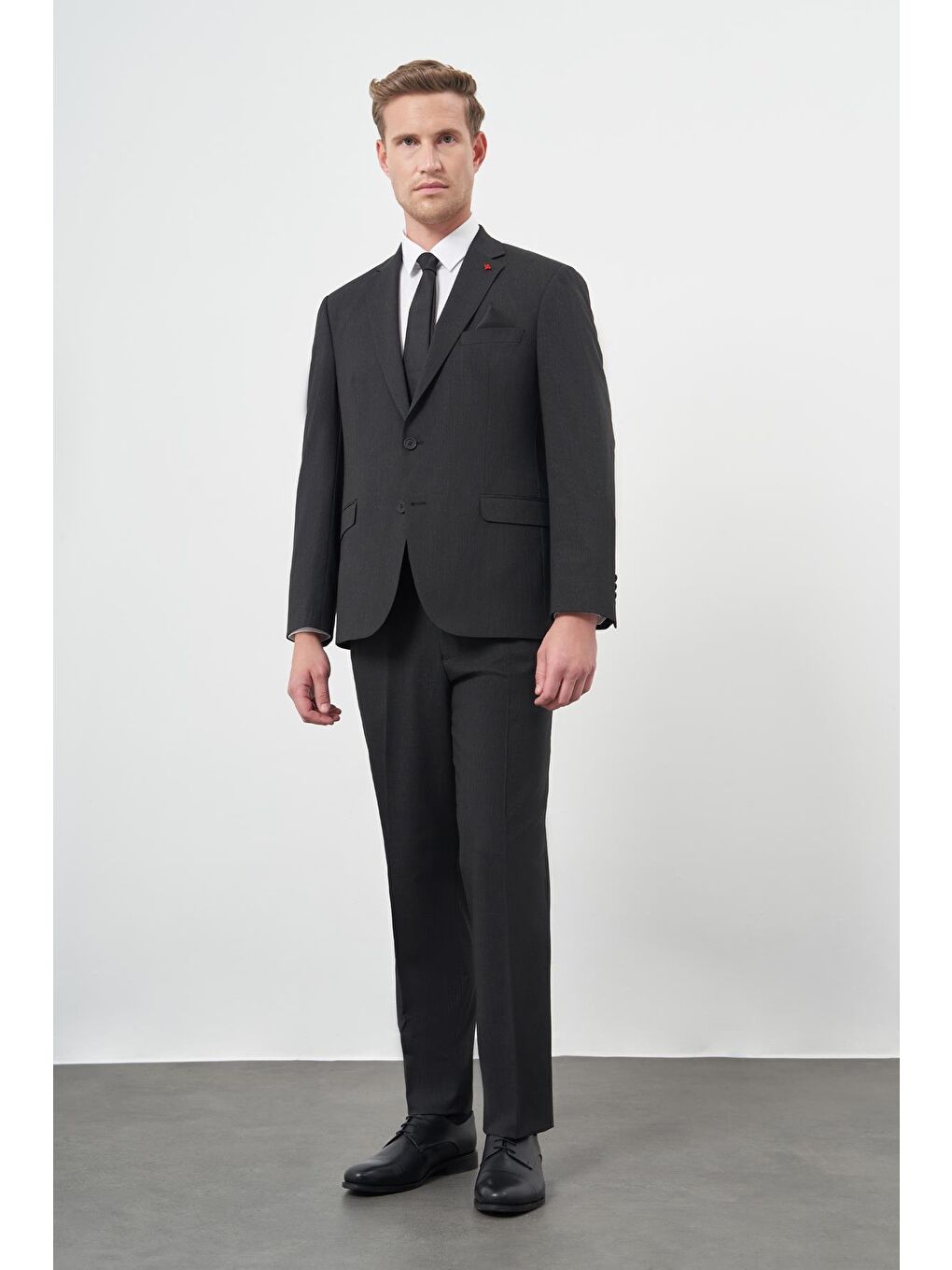 Siyah Mono Yaka 4 Drop Comfort Fit Classic Takım Elbise 1001245168-1