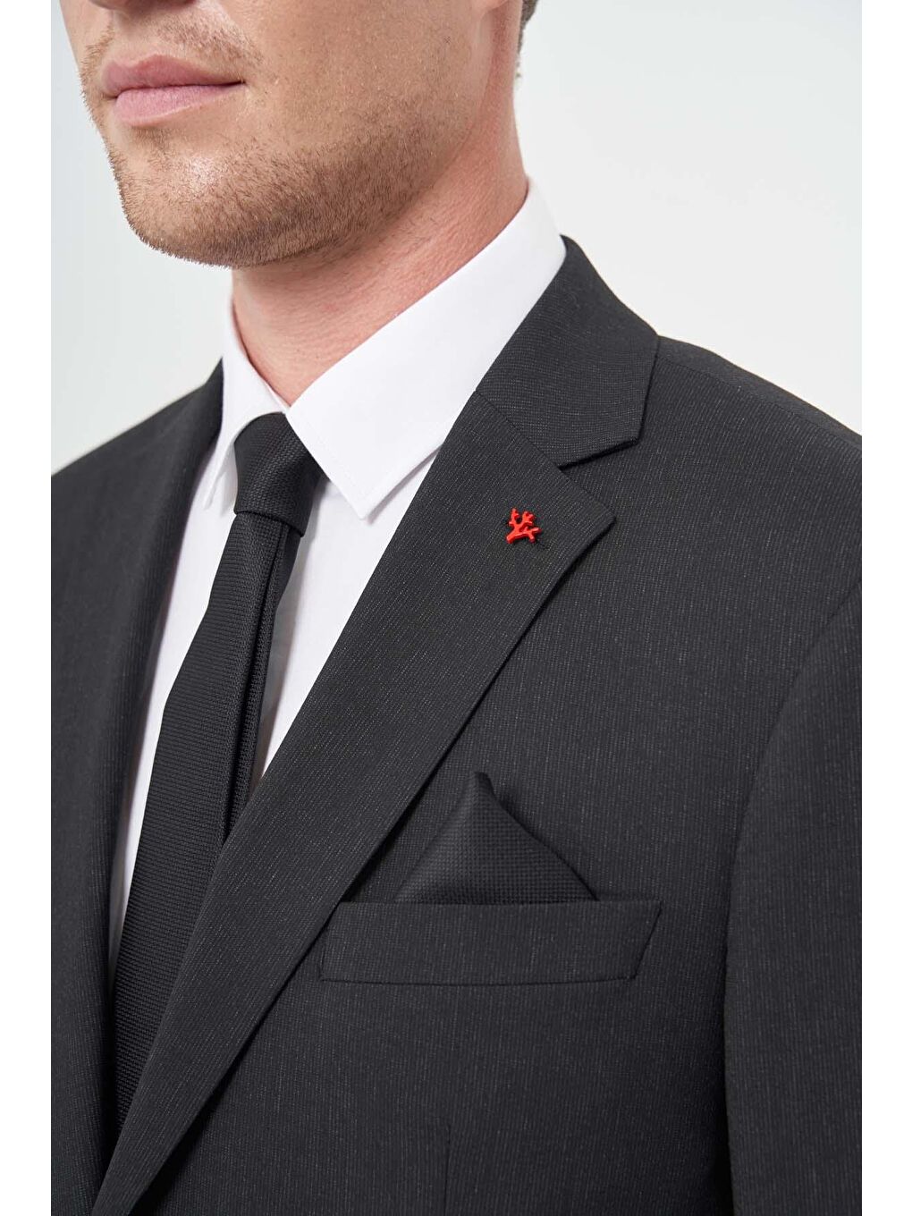Siyah Mono Yaka 4 Drop Comfort Fit Classic Takım Elbise 1001245168-3