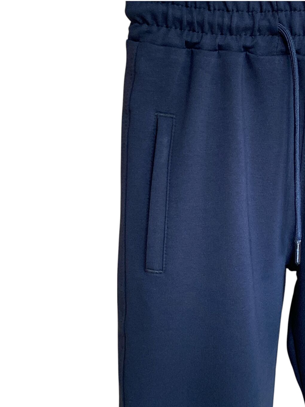 Lacivert Erkek Çocuk Pamuklu Fermuarlı Cepli Manşetli Yüksek Kalite Eşofman Altı-2