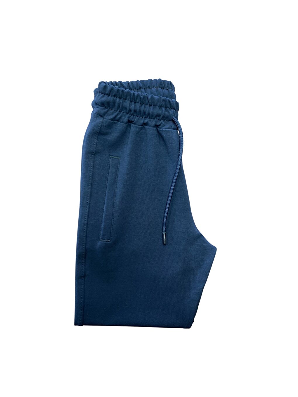 Lacivert Erkek Çocuk Pamuklu Fermuarlı Cepli Manşetli Yüksek Kalite Eşofman Altı-3
