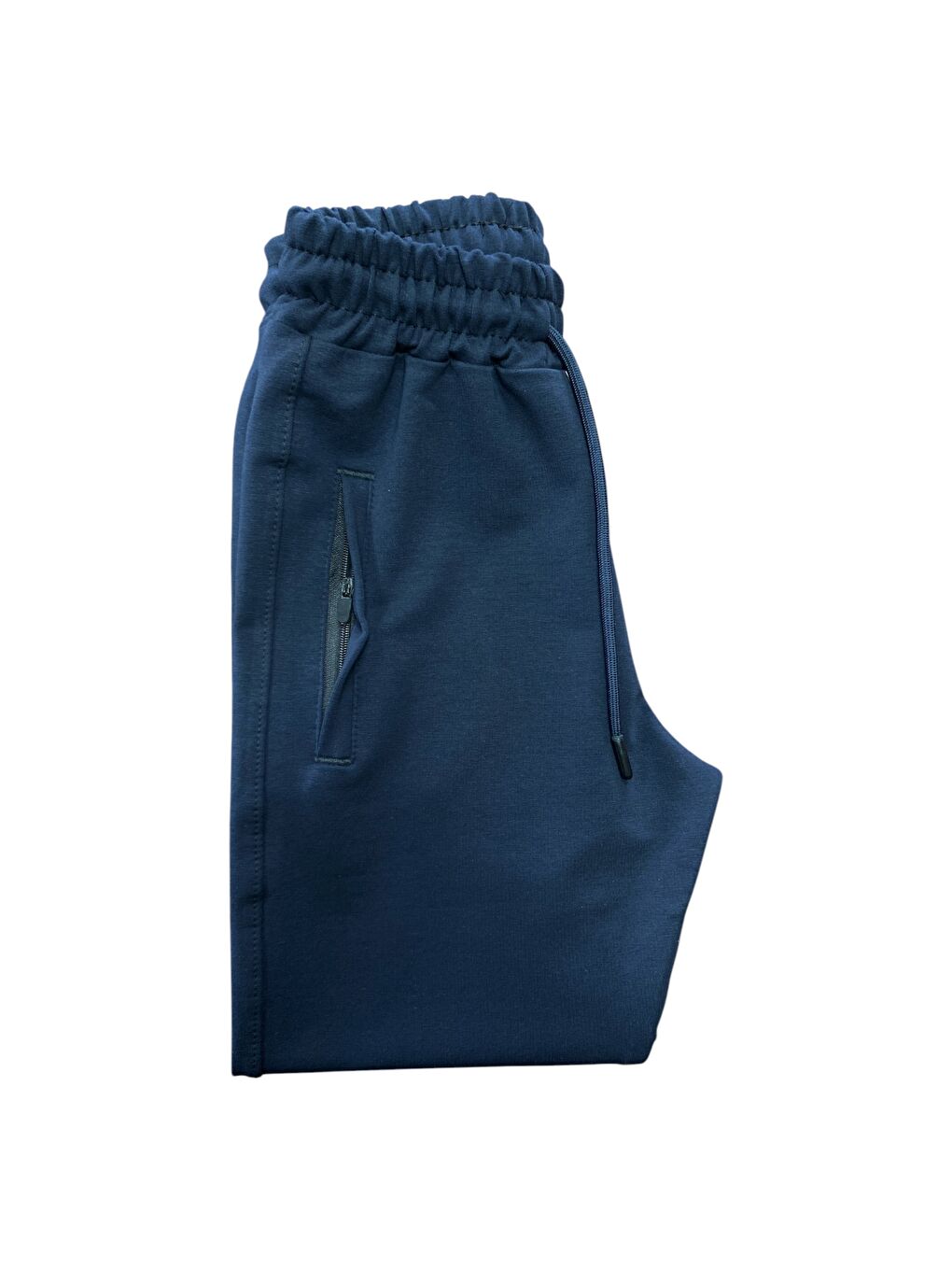 Lacivert Erkek Çocuk Pamuklu Fermuarlı Cepli Manşetli Yüksek Kalite Eşofman Altı-4