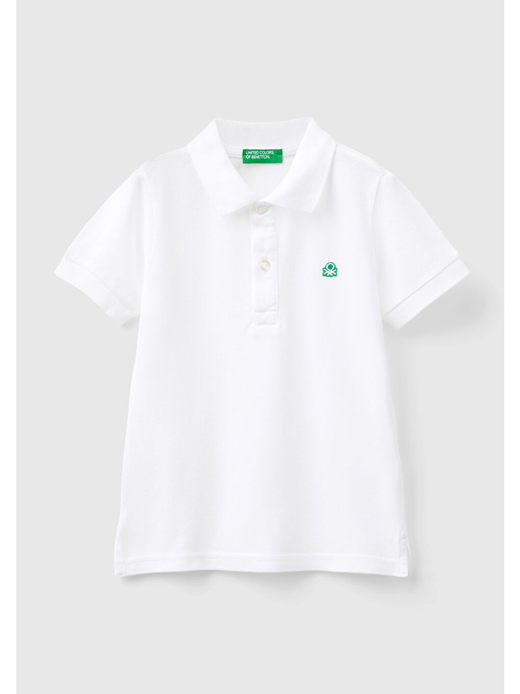 United Colors Of Benetton Beyaz Erkek Çocuk Beyaz Logolu Polo T-Shirt