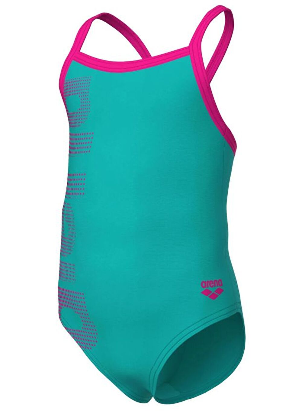 Yeşil Logo Kids Kız Çocuk Yüzücü Mayosu 003605890-1