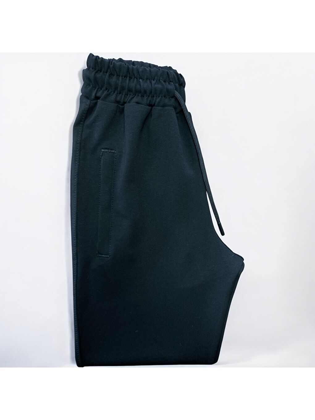 Siyah Erkek Çocuk Pamuklu Fermuarlı Cepli Manşetli Yüksek Kalite Eşofman Altı-5