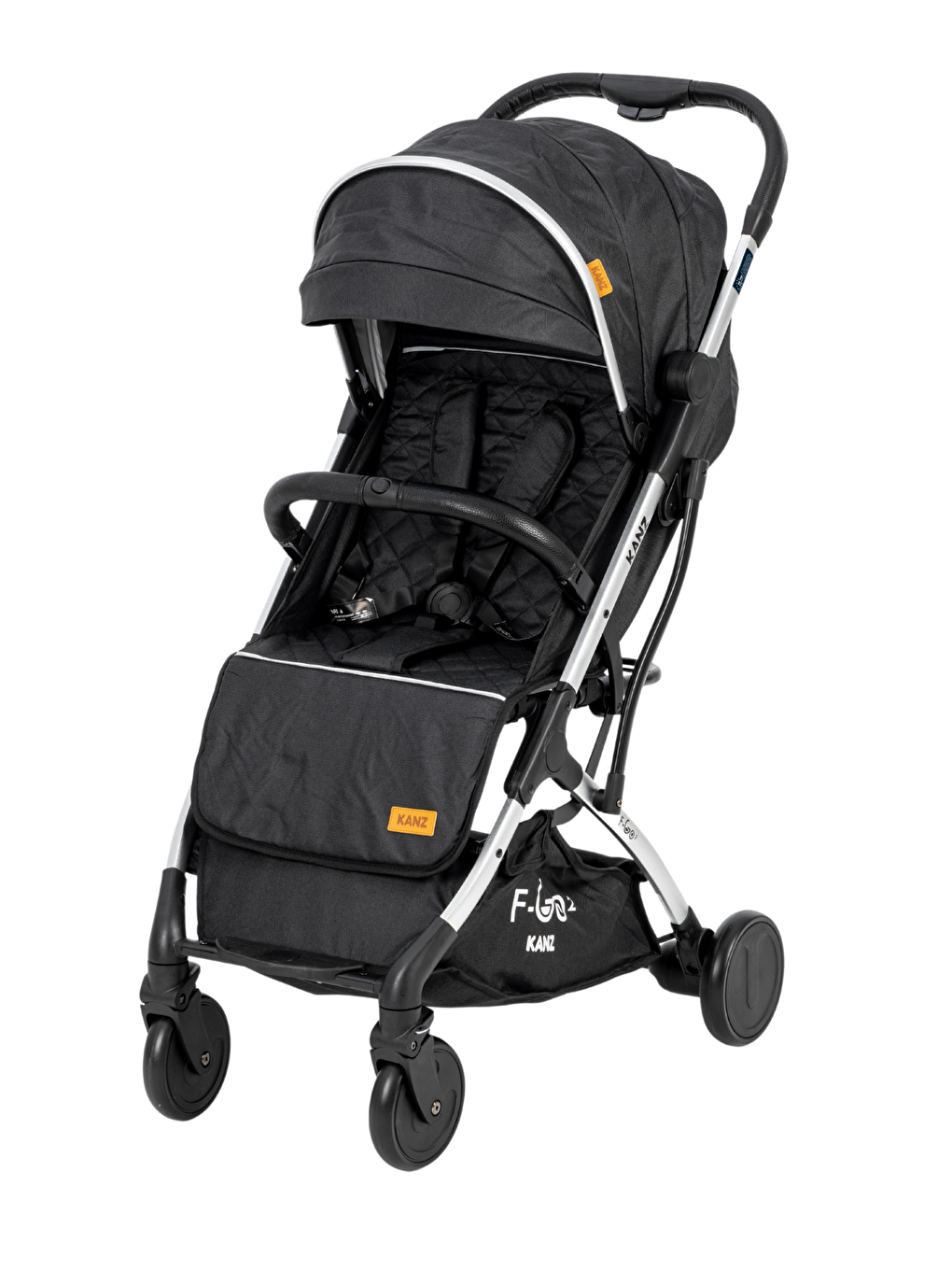 F-Go2 Kabin Boy Bebek Arabası Silver Siyah