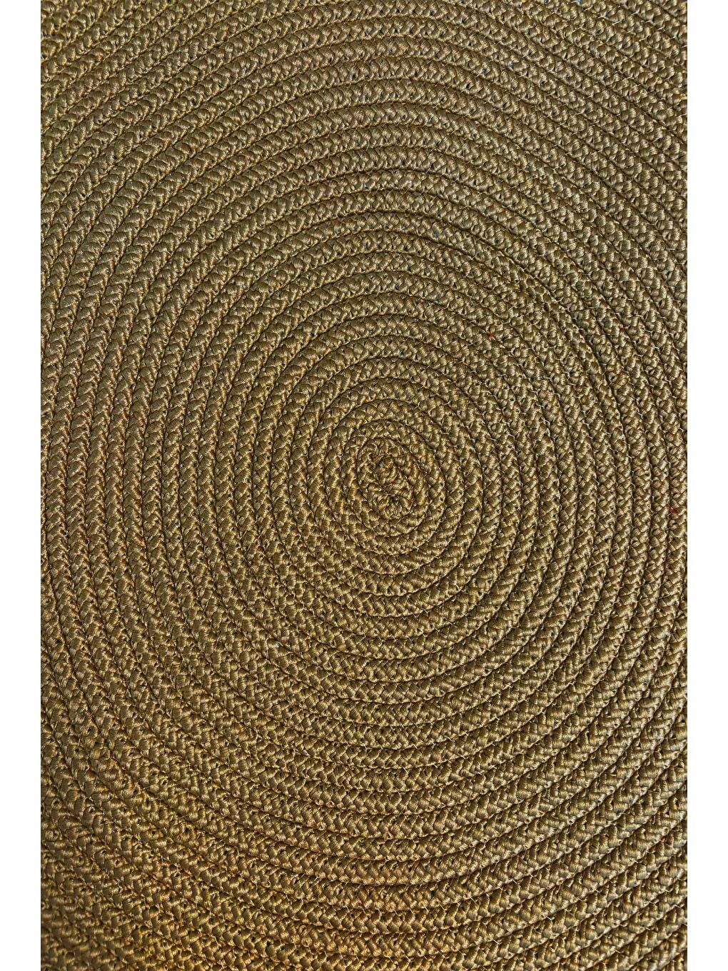 Bej Natural Jüt Halı El Dokuma Hasır Yolluk Bohem Jüt Kilim HMFJUT302 140 x 140 cm-6