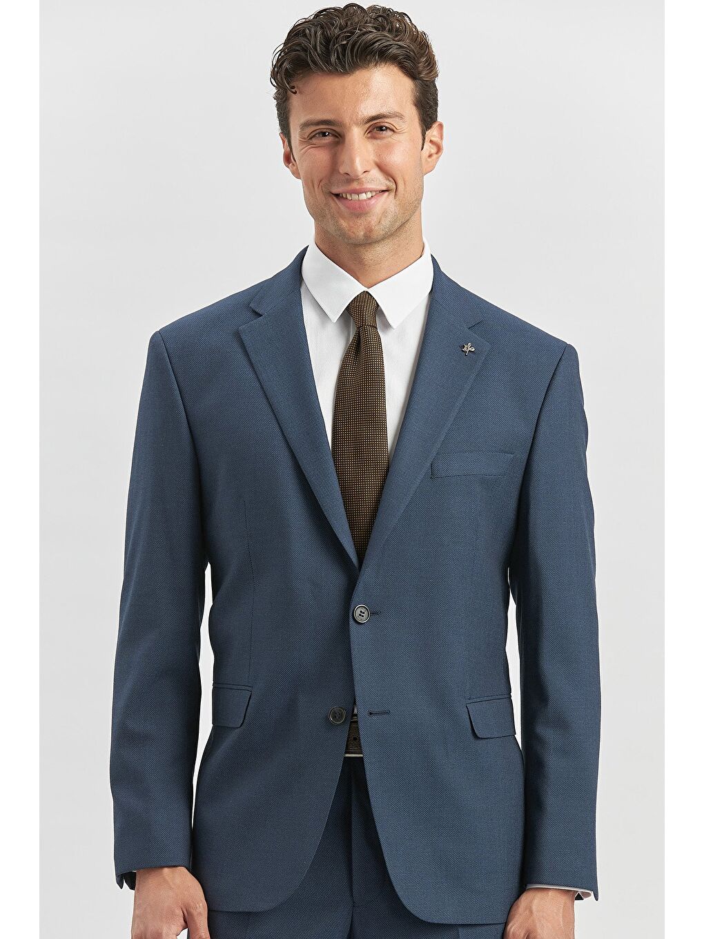 Lacivert Kendinden Mono Yaka 2 Düğme 4 Drop Comfort Fit Classic Takım Elbise 1001240181