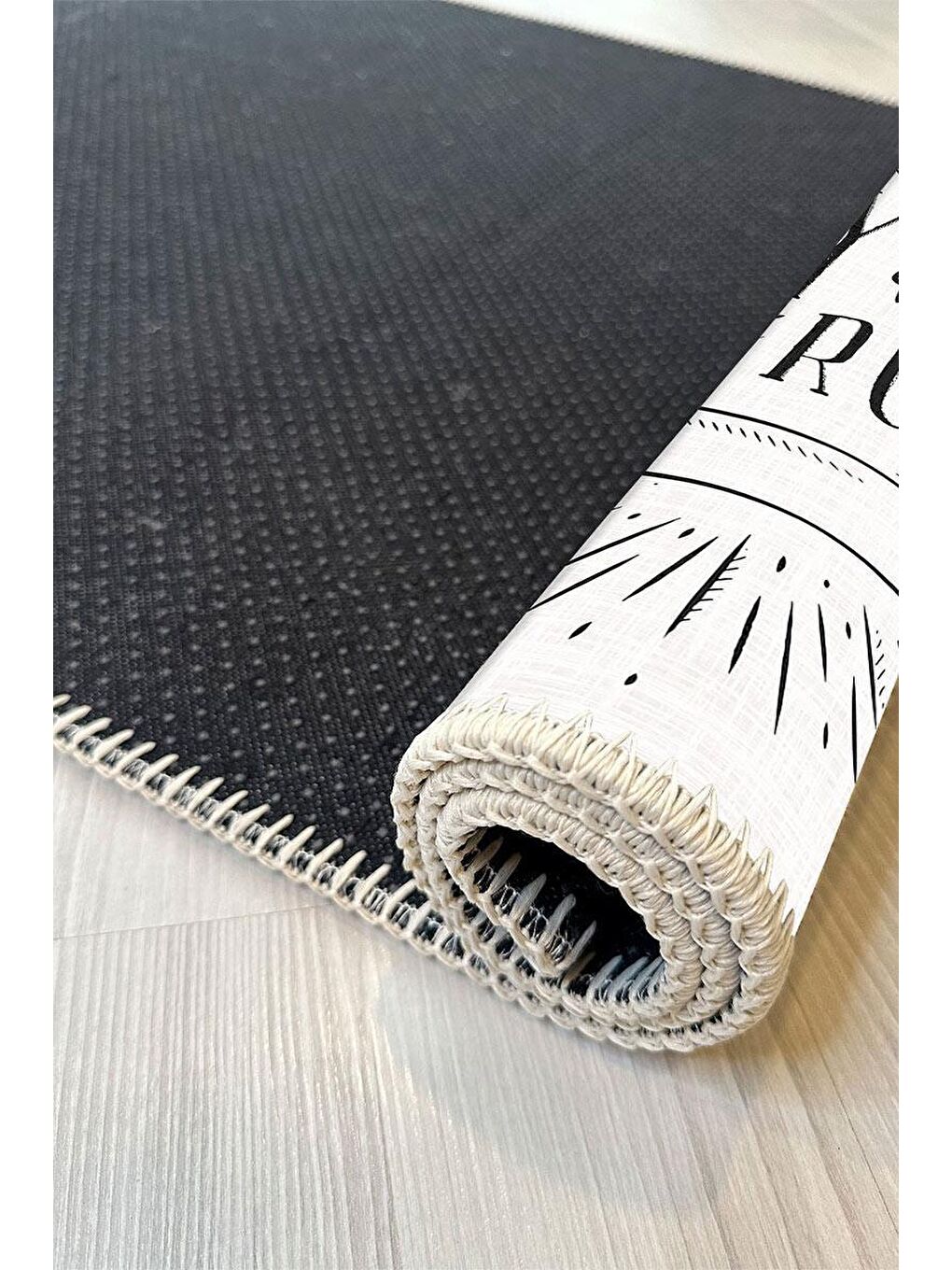 Beyaz Premium Kalite, Pamuk ve Kaydırmaz Taban, Yıkanabilir, Mutfak Halısı  160 x 230 cm-5