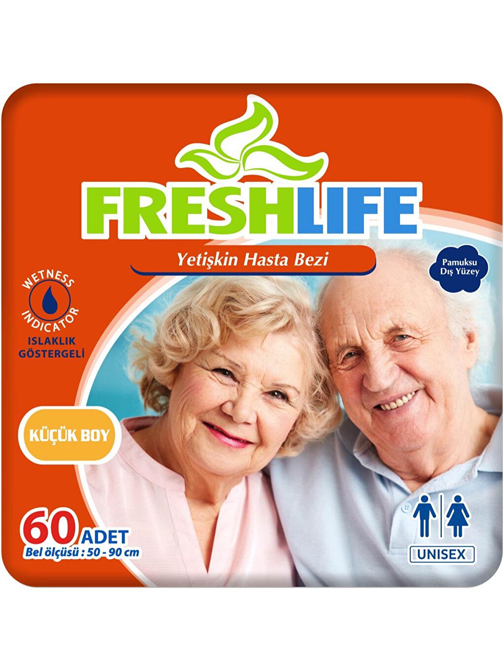 FRESHLIFE Renksiz 2'li  Small Yetişkin Hasta Bezi 30x2 (60 Adet)