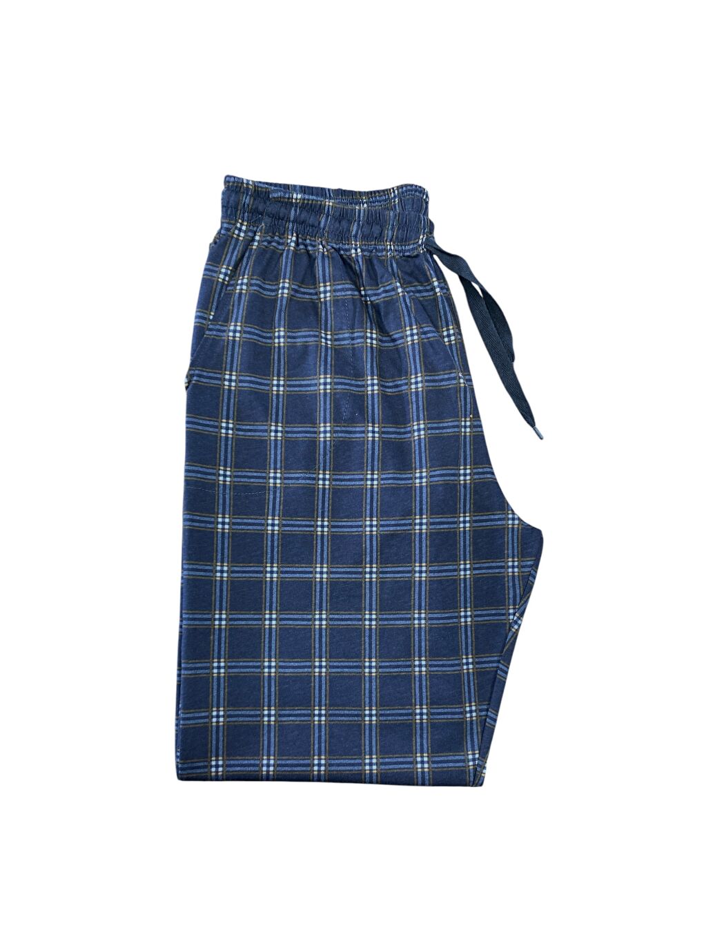 Bej Erkek Ekose %100 Pamuk Yüksek Kalite Rahat Büyük Beden Pijama Altı-2