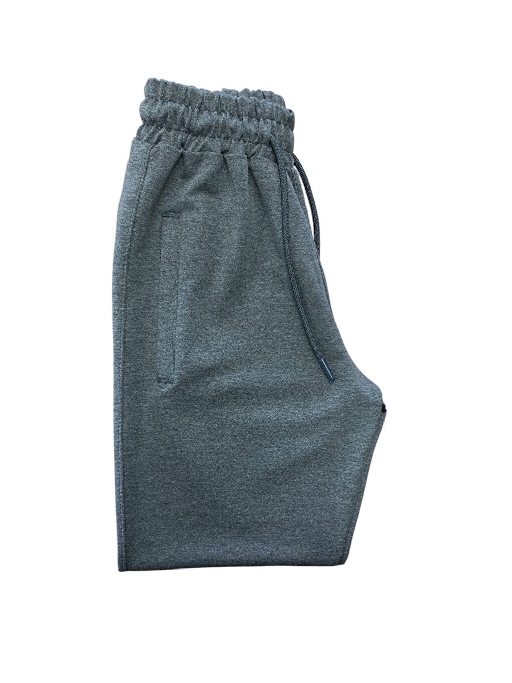 Gri Erkek Çocuk Pamuklu Fermuarlı Cepli Manşetli Yüksek Kalite Eşofman Altı-2