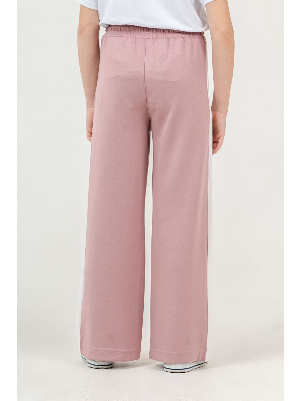 Pembe Keep Smiling Nakışlı Yanlar Garnili Kız Çocuk Eşofman Altı-4