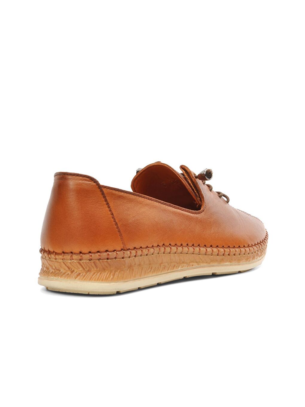 Kahverengi 8786 Taba Hakiki Deri Kadın Babet-3