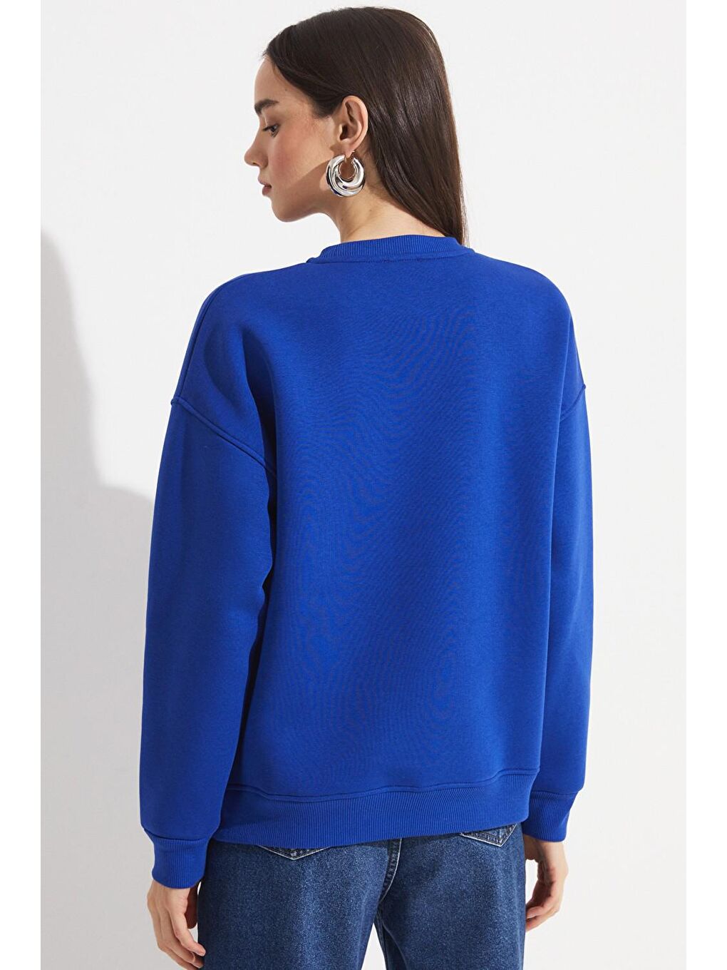 June Saks Bisiklet Yaka Basic Sweatshirt - 4