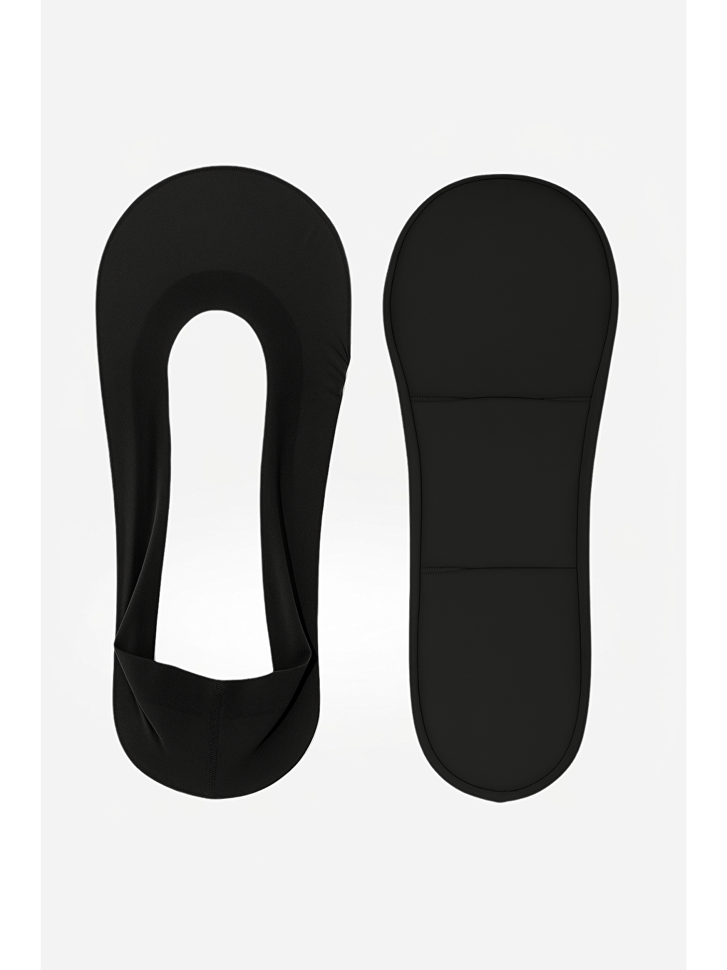 Kadın Tabanı Pedli Lazer Kesim Görünmez Çorap Siyah