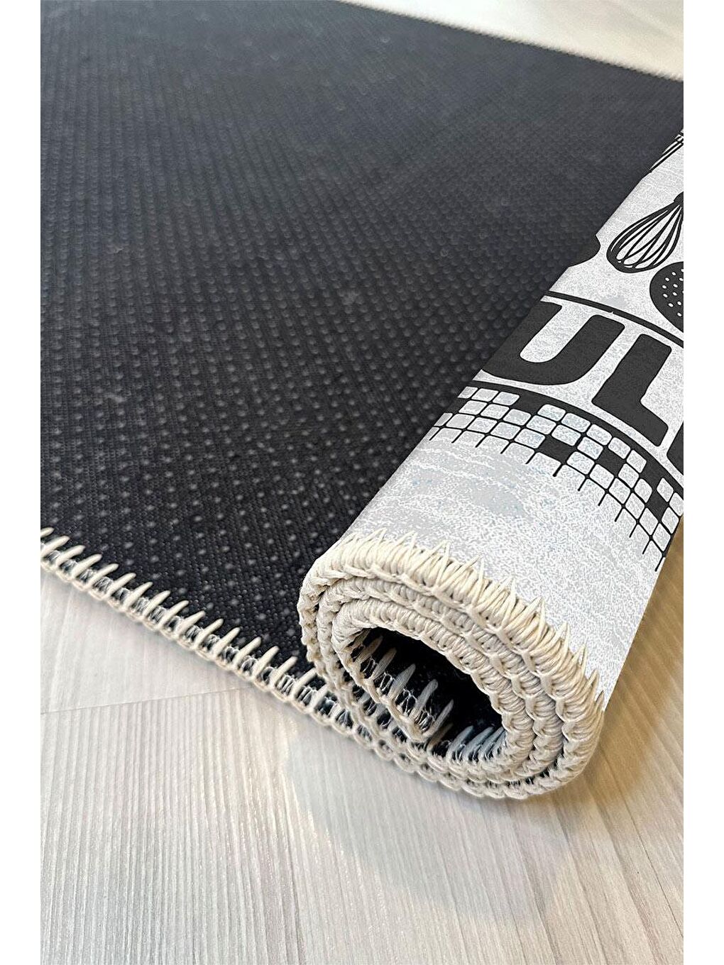 Beyaz Premium Kalite, Pamuk ve Kaydırmaz Taban, Yıkanabilir, Mutfak Halısı  120 x 180 cm-5