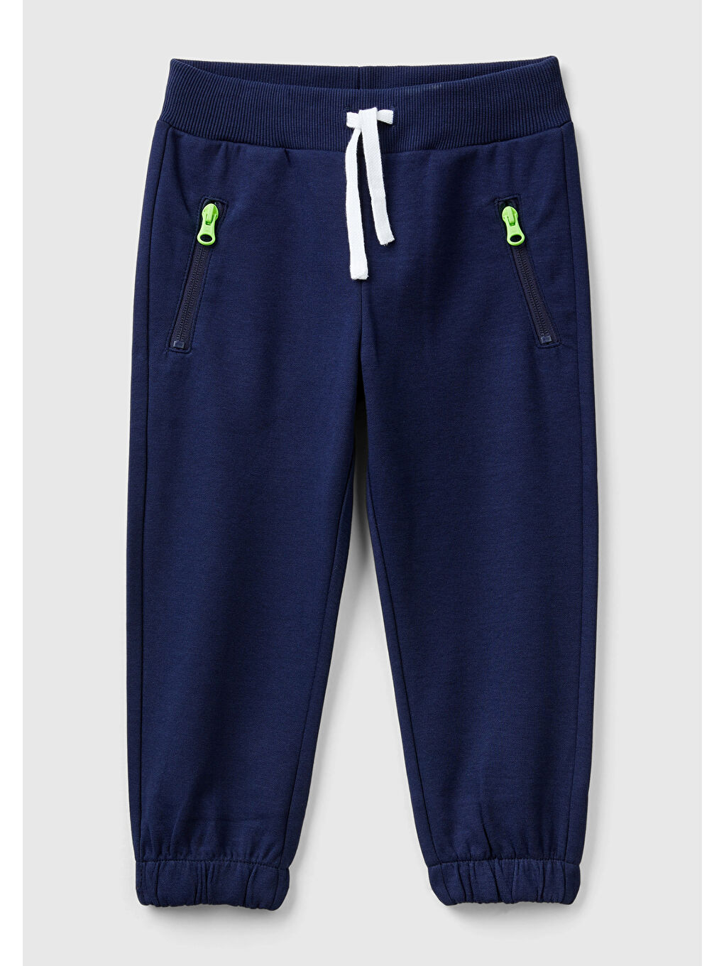 Erkek Çocuk Lacivert Beli Lastikli Büzgü İpli Cebi Fermuarlı Eşofman Altı