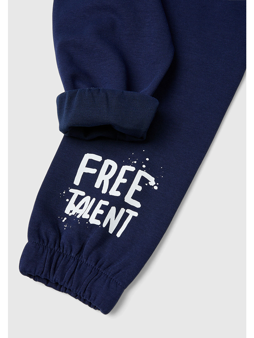 Erkek Çocuk Lacivert Beli Lastikli Büzgü İpli Cebi Fermuarlı Eşofman Altı-2