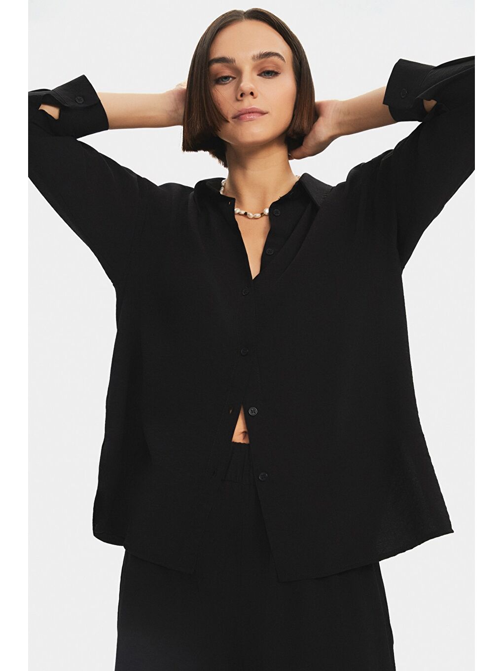 Siyah Gömlek Pantolon Takım