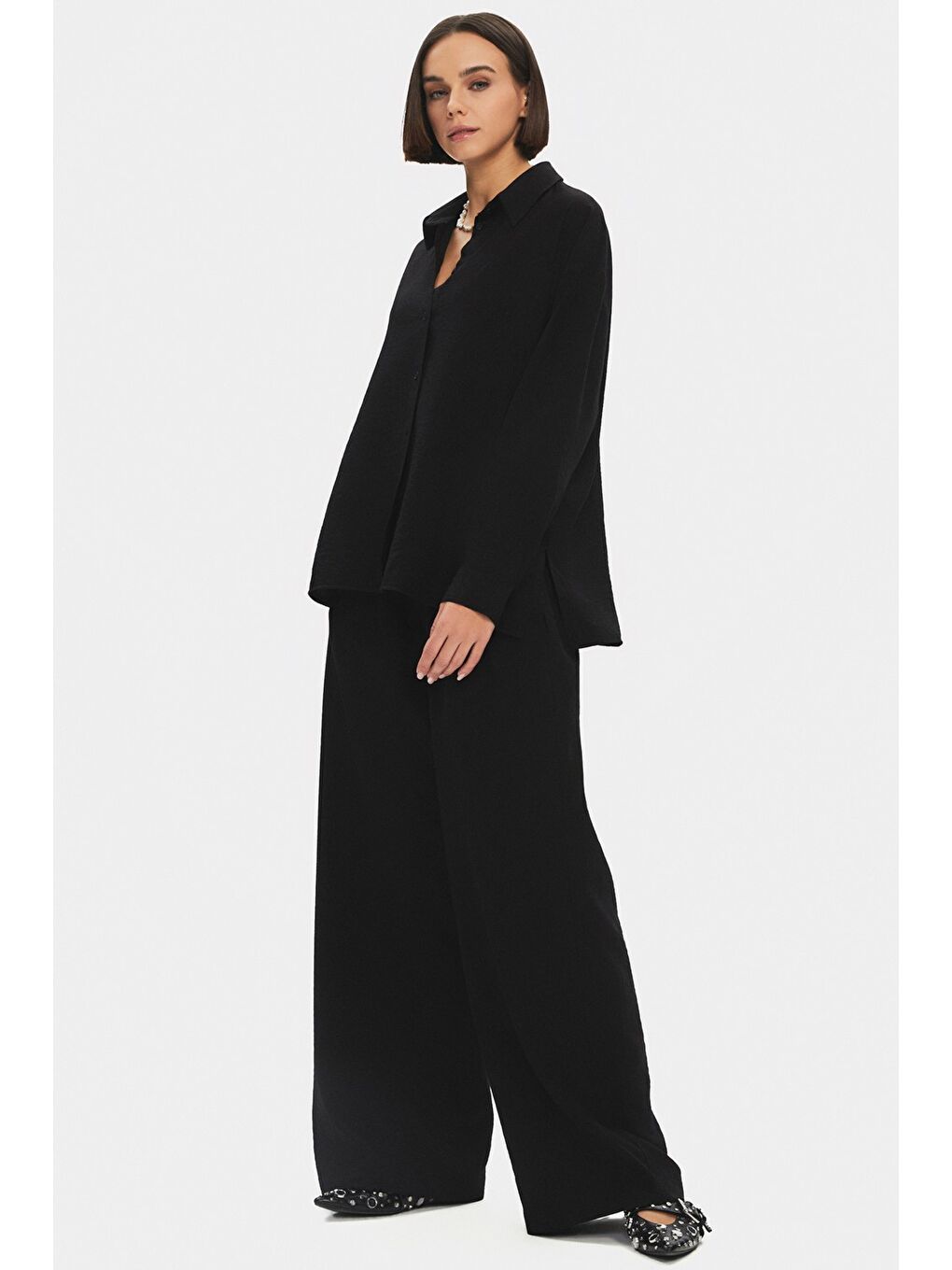 Siyah Gömlek Pantolon Takım-3