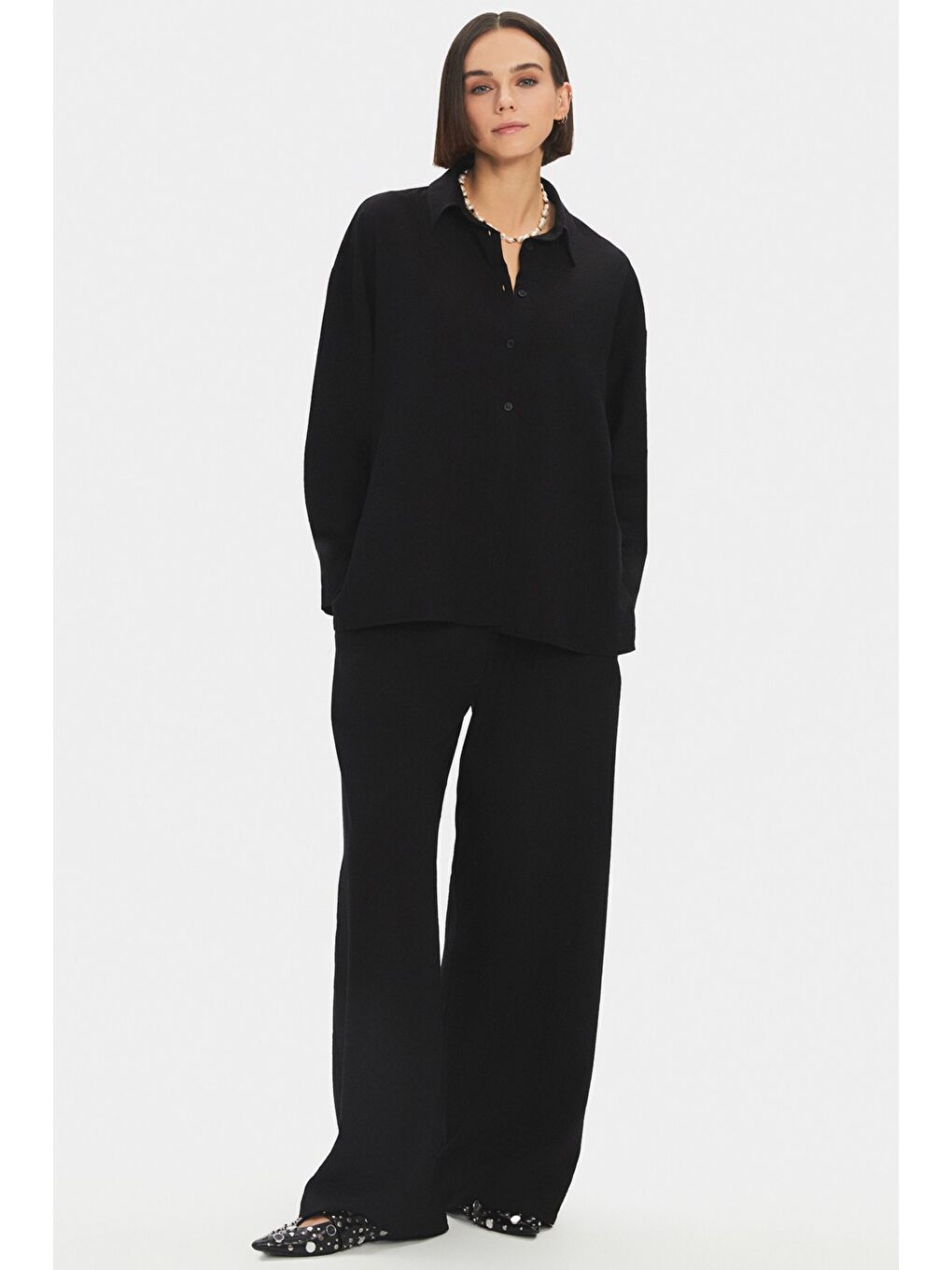 Siyah Gömlek Pantolon Takım-4