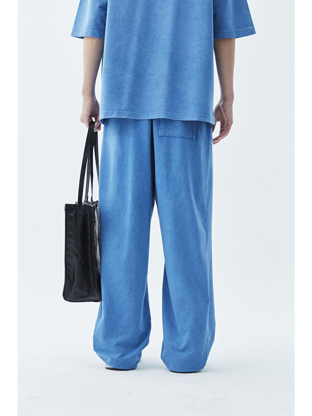 Oversize Washed Takım İndigo-3