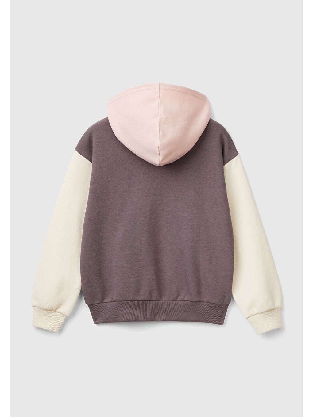 United Colors Of Benetton Kız Çocuk Antrasit Mix Pamuk Karışımlı Payet Logolu Kapüşonlu Sweatshirt - 1