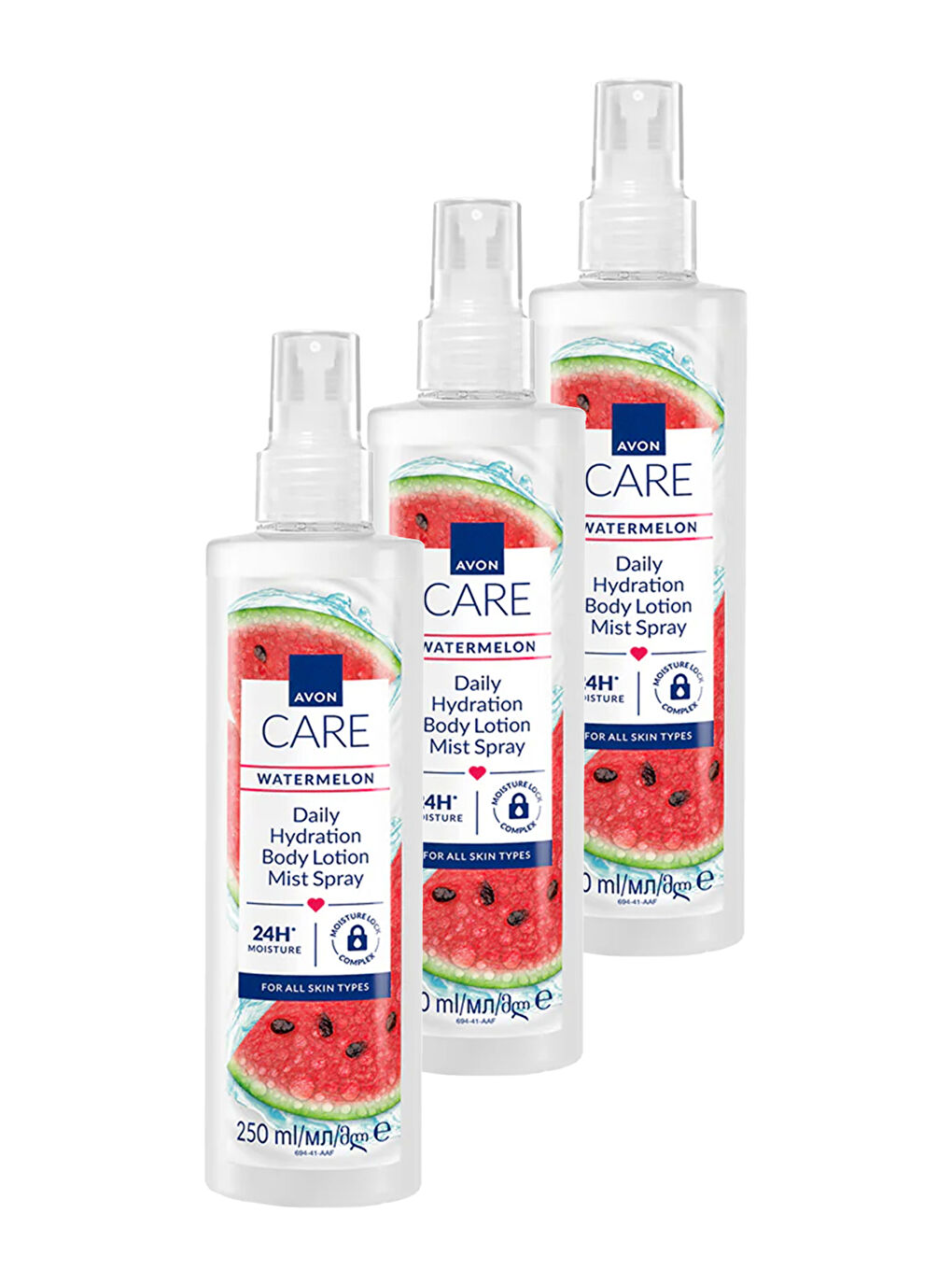 AVON Care Watermelon Karpuz Kokulu Nemlendirci Vücut Losyon Spreyi 250 Ml. Üçlü Set