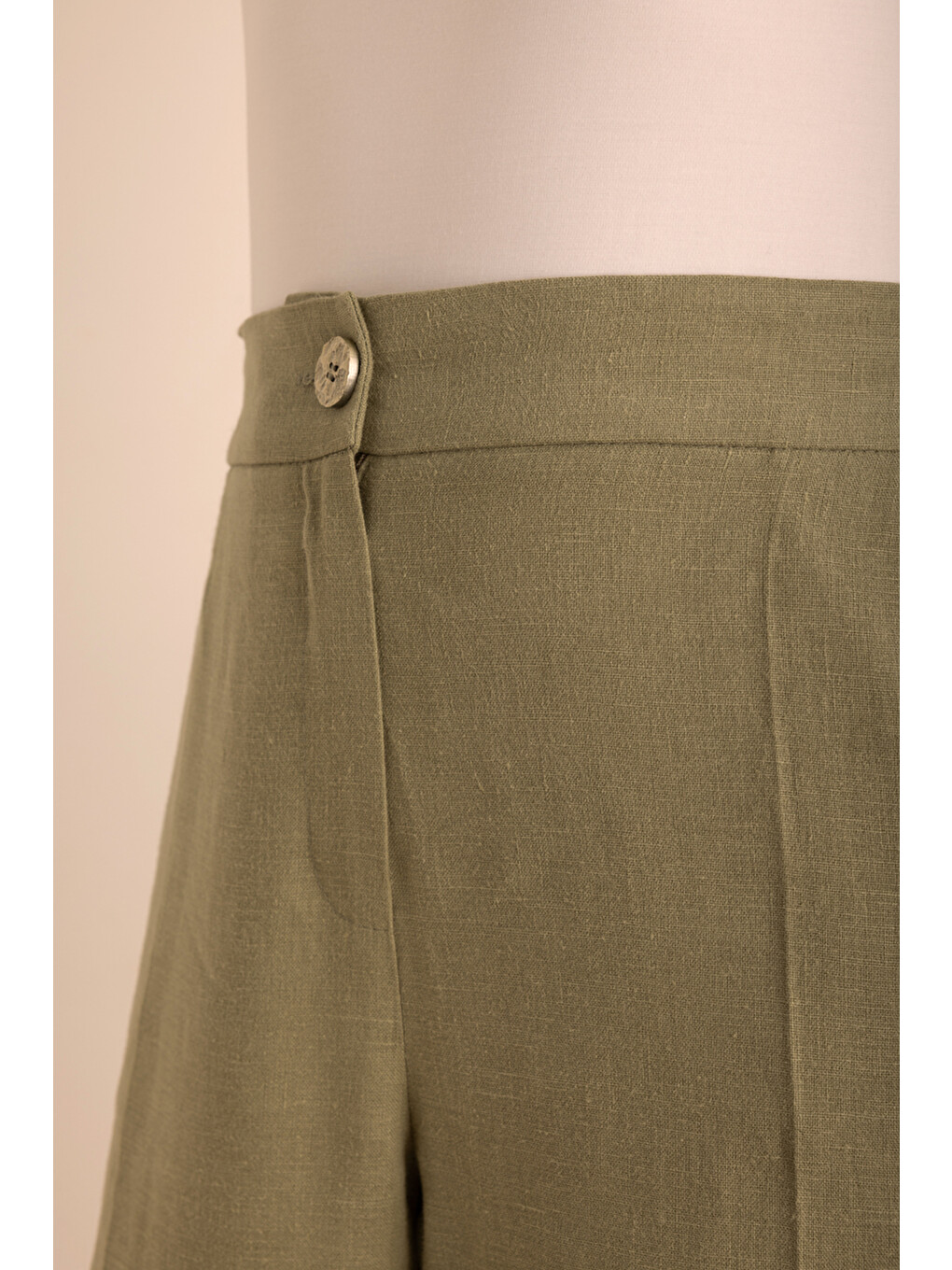 Haki Keten Pantolon-2